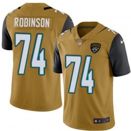 Jacksonville Jaguars #74 Cam Robinson Gold Men's Stitched NFL Limited Rush Jersey