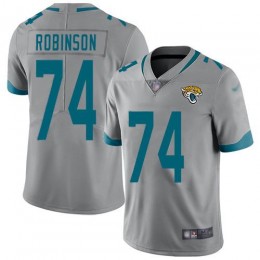 Jacksonville Jaguars #74 Cam Robinson Silver Men's Stitched NFL Limited Inverted Legend Jersey