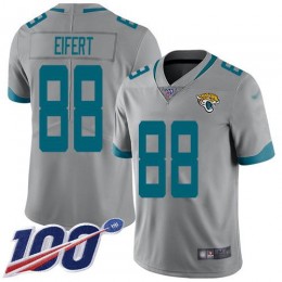 Jacksonville Jaguars #88 Tyler Eifert Silver Men's Stitched NFL Limited Inverted Legend 100th Season Jersey