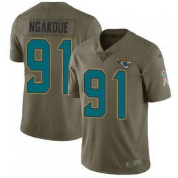 Jacksonville Jaguars #91 Yannick Ngakoue Olive Men's Stitched NFL Limited 2017 Salute To Service Jersey