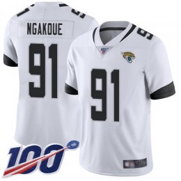 Jacksonville Jaguars #91 Yannick Ngakoue White Men's Stitched NFL 100th Season Vapor Limited Jersey