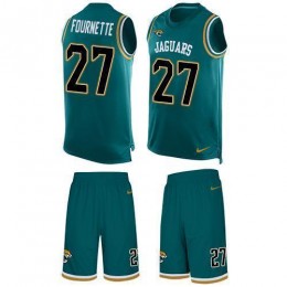 Jaguars #27 Leonard Fournette Teal Green Alternate Men's Stitched NFL Limited Tank Top Suit Jersey
