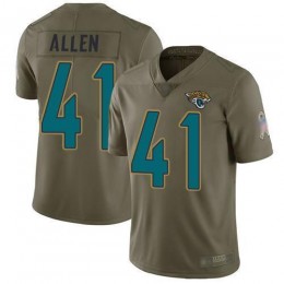 Jaguars #41 Josh Allen Olive Men's Stitched NFL Limited 2017 Salute To Service Jersey