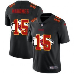 Kansas City Chiefs #15 Patrick Mahomes Men's Team Logo Dual Overlap Limited NFL Jersey Black