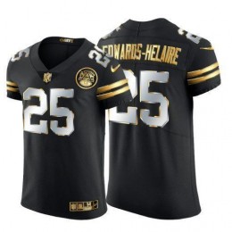 Kansas City Chiefs #25 Clyde Edwards-Helaire Men's Black Edition Vapor Untouchable Elite NFL Jersey