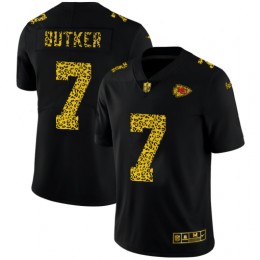 Kansas City Chiefs #7 Harrison Butker Men's Leopard Print Fashion Vapor Limited NFL Jersey Black