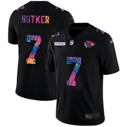Kansas City Chiefs #7 Harrison Butker Men's Multi-Color Black 2020 NFL Crucial Catch Vapor Untouchable Limited Jersey