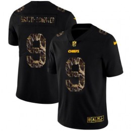Kansas City Chiefs #9 JuJu Smith-Schuster Men's Black Flocked Lightning Vapor Limited NFL Jersey