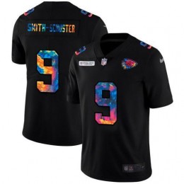 Kansas City Chiefs #9 JuJu Smith-Schuster Men's Multi-Color Black 2020 NFL Crucial Catch Vapor Untouchable Limited Jersey