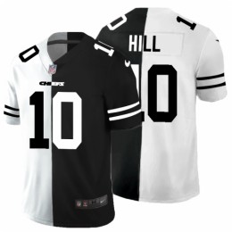 Kansas City Kansas City Chiefs #10 Tyreek Hill Men's Black V White Peace Split Vapor Untouchable Limited NFL Jersey