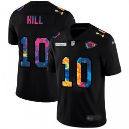 Kansas City Kansas City Chiefs #10 Tyreek Hill Men's Multi-Color Black 2020 NFL Crucial Catch Vapor Untouchable Limited Jersey