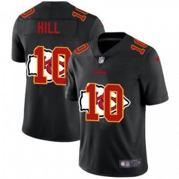 Kansas City Kansas City Chiefs #10 Tyreek Hill Men's Team Logo Dual Overlap Limited NFL Jersey Black Men's