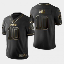 Kansas City Kansas City Chiefs #10 Tyreek Hill Vapor Limited Black Golden Jersey