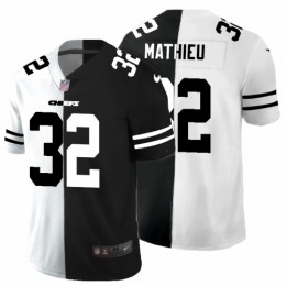 Kansas City Kansas City Chiefs #32 Tyrann Mathieu Men's Black V White Peace Split Vapor Untouchable Limited NFL Jersey
