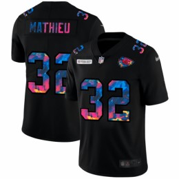 Kansas City Kansas City Chiefs #32 Tyrann Mathieu Men's Multi-Color Black 2020 NFL Crucial Catch Vapor Untouchable Limited Jersey