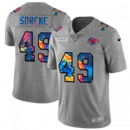 Kansas City Kansas City Chiefs #49 Daniel Sorensen Men's Multi-Color 2020 NFL Crucial Catch NFL Jersey Greyheather Men's