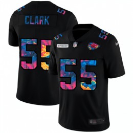 Kansas City Kansas City Chiefs #55 Frank Clark Men's Multi-Color Black 2020 NFL Crucial Catch Vapor Untouchable Limited Jersey