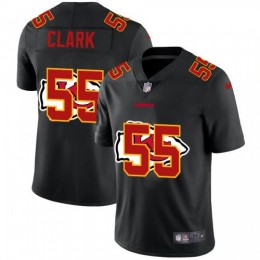 Kansas City Kansas City Chiefs #55 Frank Clark Men's Team Logo Dual Overlap Limited NFL Jersey Black Men's