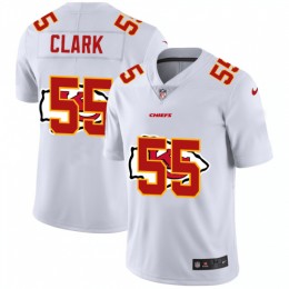 Kansas City Kansas City Chiefs #55 Frank Clark White Men's Team Logo Dual Overlap Limited NFL Jersey