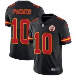 Chiefs #10 Isiah Pacheco Black Men's Stitched NFL Limited Rush Jersey