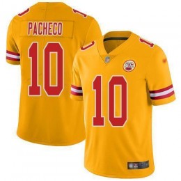 Chiefs #10 Isiah Pacheco Gold Men's Stitched NFL Limited Inverted Legend Jersey