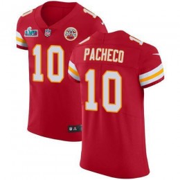 Chiefs #10 Isiah Pacheco Red Team Color Super Bowl LVII Patch Men's Stitched NFL Vapor Untouchable Elite Jersey