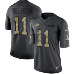 Chiefs #11 Marquez Valdes-Scantling Black Men's Stitched NFL Limited 2016 Salute To Service Jersey