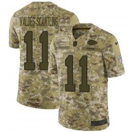 Chiefs #11 Marquez Valdes-Scantling Camo Men's Stitched NFL Limited 2018 Salute To Service Jersey