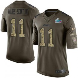 Chiefs #11 Marquez Valdes-Scantling Green Super Bowl LVII Patch Men's Stitched NFL Limited 2015 Salute To Service Jersey