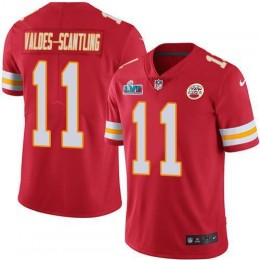 Chiefs #11 Marquez Valdes-Scantling Red Team Color Super Bowl LVII Patch Men's Stitched NFL Vapor Untouchable Limited Jersey