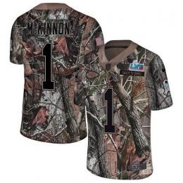 Chiefs #1 Jerick McKinnon Camo Super Bowl LVII Patch Men's Stitched NFL Limited Rush Realtree Jersey