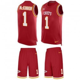 Chiefs #1 Jerick McKinnon Red Team Color Men's Stitched NFL Limited Tank Top Suit Jersey