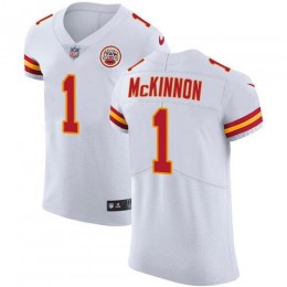 Chiefs #1 Jerick McKinnon White Men's Stitched NFL Vapor Untouchable Elite Jersey