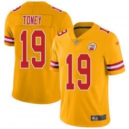 Chiefs #19 Kadarius Toney Gold Men's Stitched NFL Limited Inverted Legend Jersey