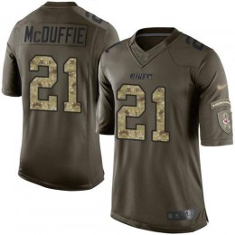 Chiefs #21 Trent McDuffie Green Men's Stitched NFL Limited 2015 Salute To Service Jersey