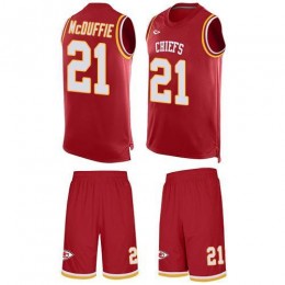 Chiefs #21 Trent McDuffie Red Team Color Men's Stitched NFL Limited Tank Top Suit Jersey