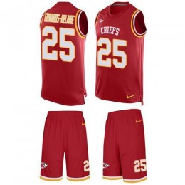 Chiefs #25 Clyde Edwards-Helaire Red Team Color Men's Stitched NFL Limited Tank Top Suit Jersey
