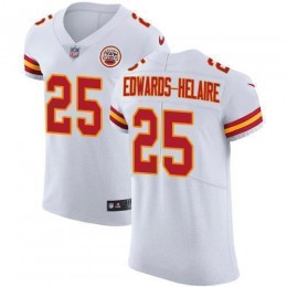Chiefs #25 Clyde Edwards-Helaire White Men's Stitched NFL New Elite Jersey