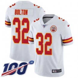 Chiefs #32 Nick Bolton White Men's Stitched NFL 100th Season Vapor Limited Jersey