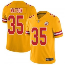 Chiefs #35 Jaylen Watson Gold Men's Stitched NFL Limited Inverted Legend Jersey