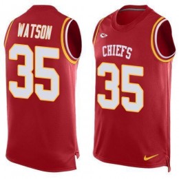 Chiefs #35 Jaylen Watson Red Team Color Men's Stitched NFL Limited Tank Top Jersey