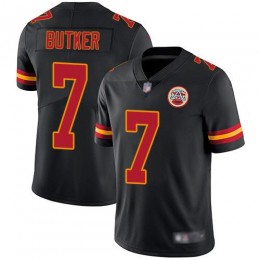 Chiefs #7 Harrison Butker Black Men's Stitched NFL Limited Rush Jersey