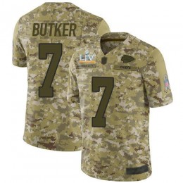 Chiefs #7 Harrison Butker Camo Men's Super Bowl LV Bound Stitched NFL Limited 2018 Salute To Service Jersey