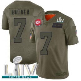 Chiefs #7 Harrison Butker Camo Super Bowl LIV 2020 Men's Stitched NFL Limited 2019 Salute To Service Jersey