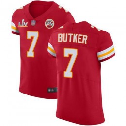 Chiefs #7 Harrison Butker Red Team Color Men's Super Bowl LV Bound Stitched NFL Vapor Untouchable Elite Jersey