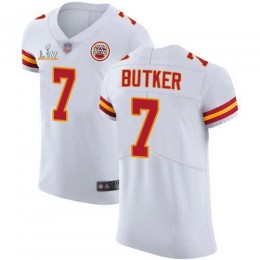 Chiefs #7 Harrison Butker White Men's Super Bowl LV Bound Stitched NFL New Elite Jersey