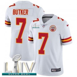 Chiefs #7 Harrison Butker White Super Bowl LIV 2020 Men's Stitched NFL Vapor Untouchable Limited Jersey
