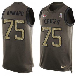 Chiefs #75 Darian Kinnard Green Men's Stitched NFL Limited Salute To Service Tank Top Jersey