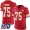 Chiefs #75 Darian Kinnard Red Team Color Super Bowl LVII Patch Men's Stitched NFL 100th Season Vapor Limited Jersey