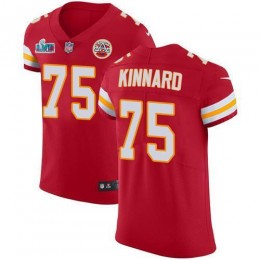 Chiefs #75 Darian Kinnard Red Team Color Super Bowl LVII Patch Men's Stitched NFL Vapor Untouchable Elite Jersey
